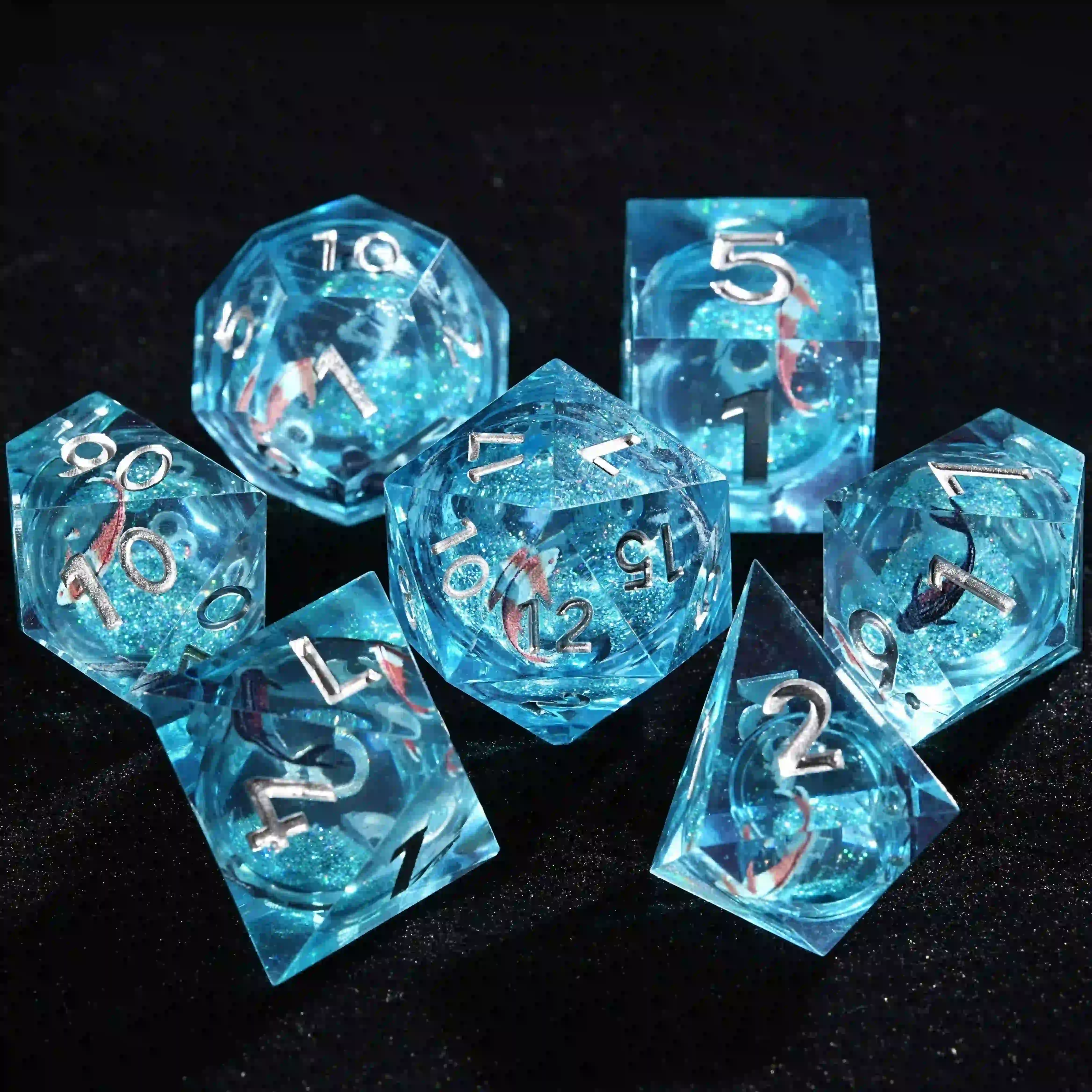 Dreamy and stunning liquid core resin dice | Bear Dice