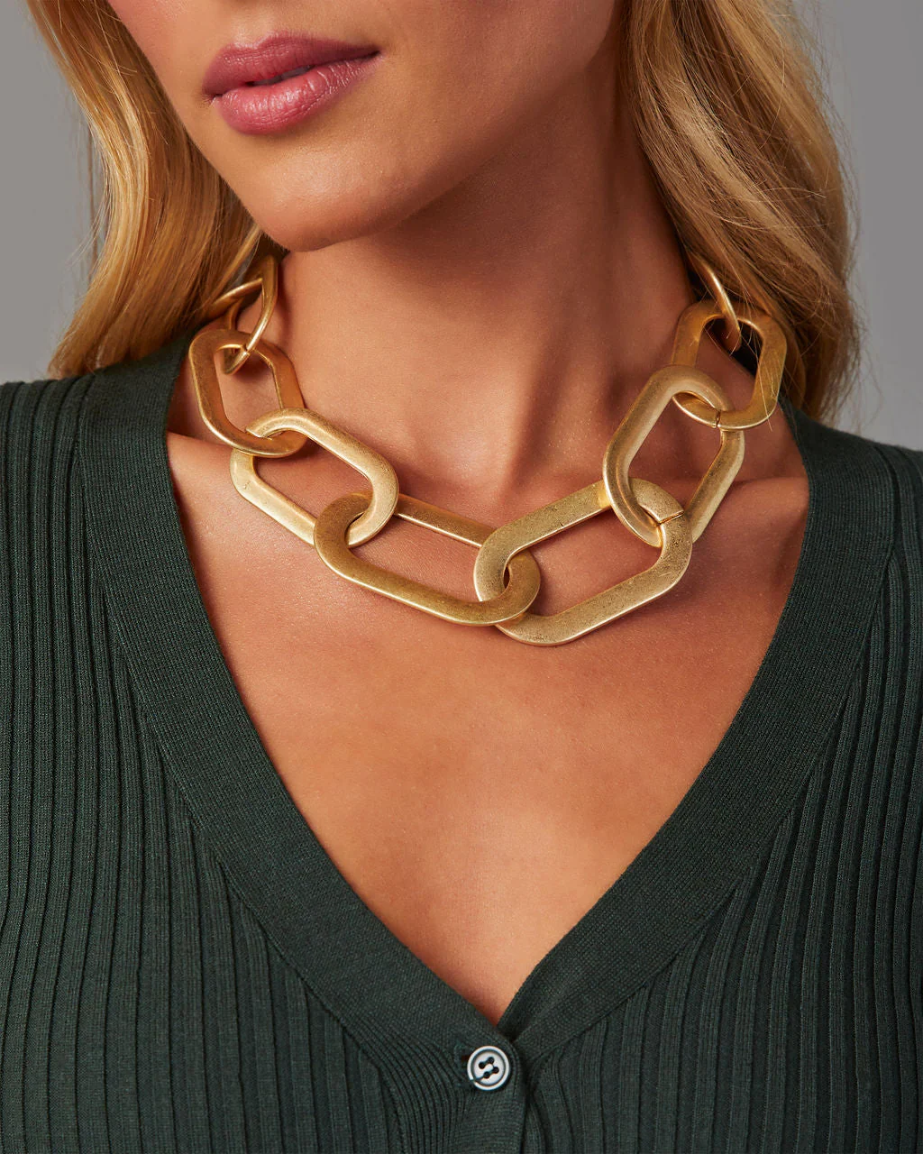 Ruben Large Chain Link Necklace aaa