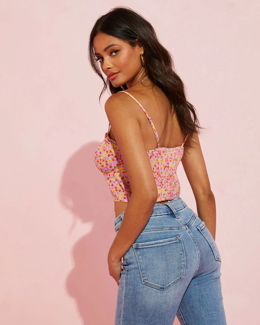 Dancing Daisies Floral Crop Top