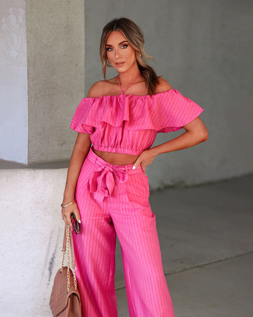 Taiba Off The Shoulder Crop Top