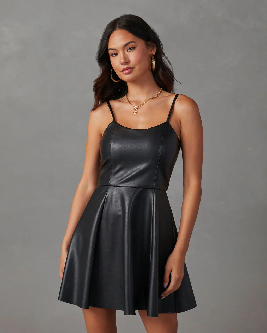 Lenoir Faux Leather Mini Dress