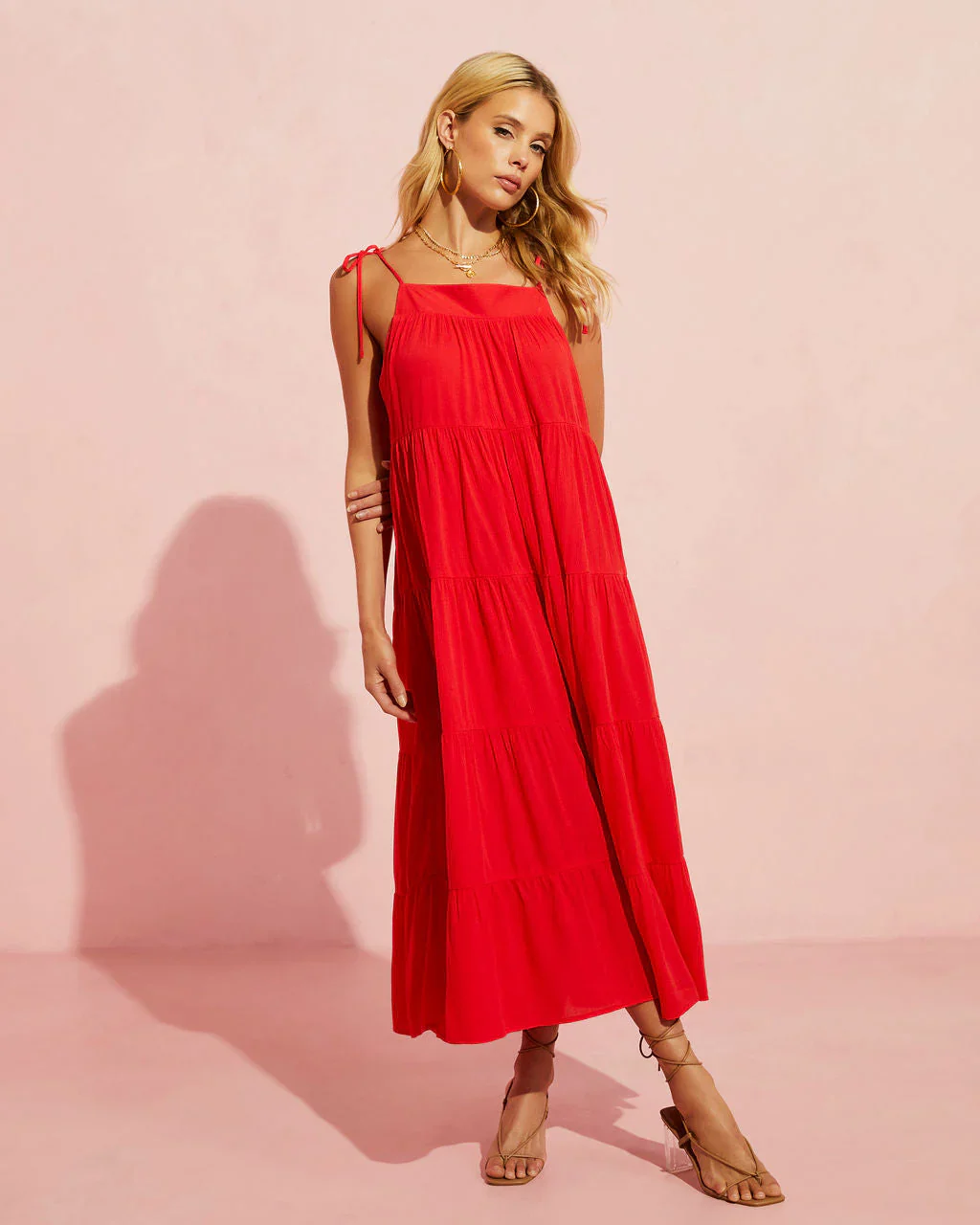 Alecia Ribbed Knit Slit Maxi Dress