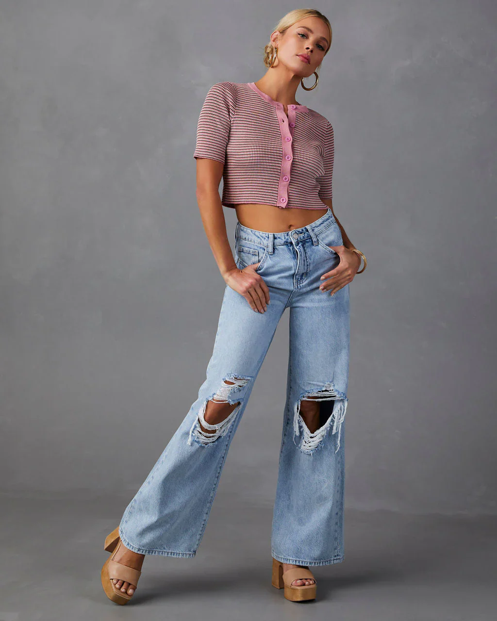 Adela Floral Crop Top